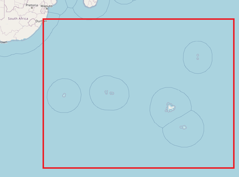 Indian Ocean Zone 3 highlighted fishing zone